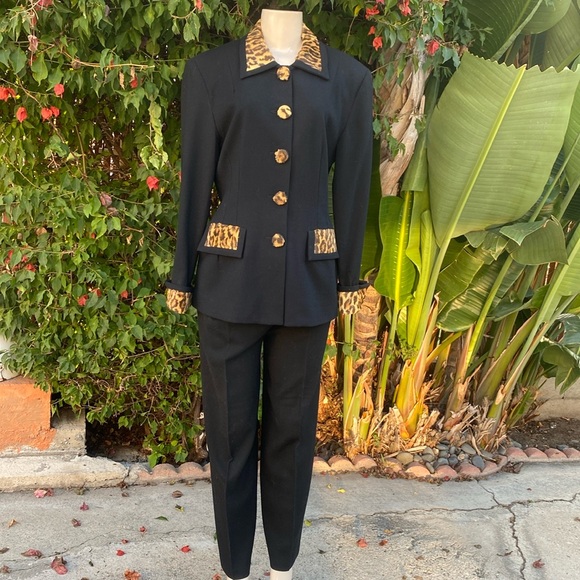 HIGH DRAMA 2 PC PANTS SUITE BLACK COLOR. - Picture 1 of 16